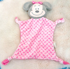 Disney Baby Minnie Mouse Rattle Comfort Blanket Baby Comforter Soft Toy