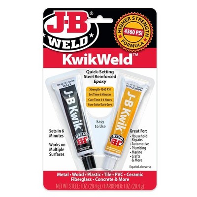 J-B Weld 8276 KwikWeld Quick Setting Steel Reinforced Epoxy - 2 oz