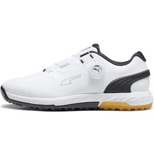 NEW Mens Puma Alphacat Nitro Disc Golf Shoes White / Black / Gum - Pick Size!