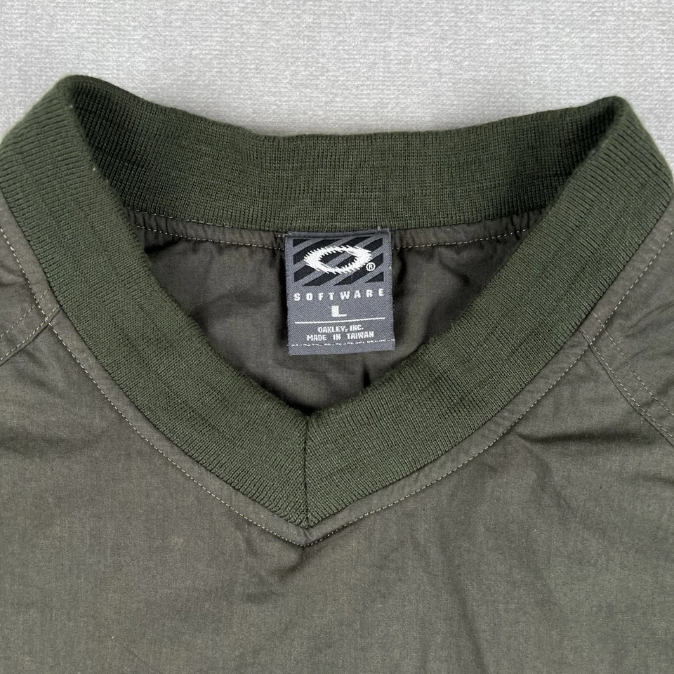 Винтажный Oakley ветровка куртка мужская большой зеленый V шеи пуловер вентилируемый * читать - Изображение 3 из 4