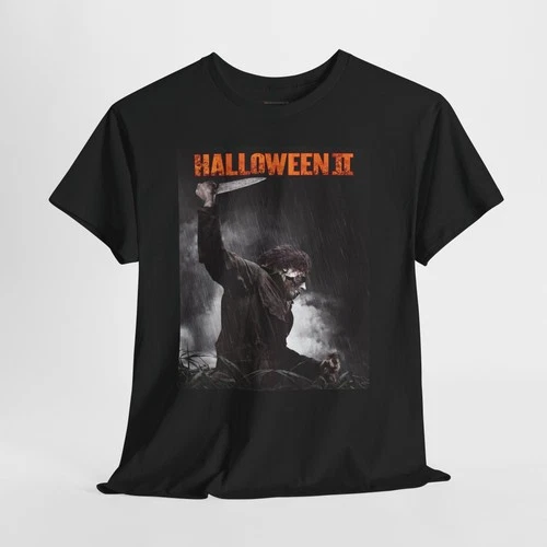 Halloween II Rob Zombie 2009 Retro Movie Poster Horror Unisex Graphic T-Shirt - product listing photo