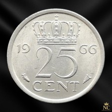 Pays-Bas – 1966 – 25 cents Juliana (N2014)
