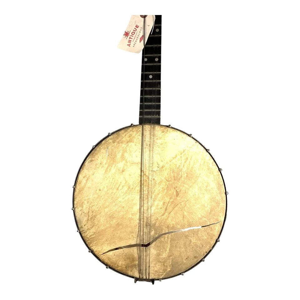 Antiguo banjo Victory propiedad de Mike Wolfe American Pickers Foto 4 de 4