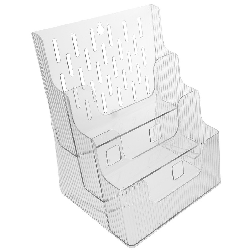 Tabletop Magazine Rack File Holder Transparent Magazine Holder Brochure ...
