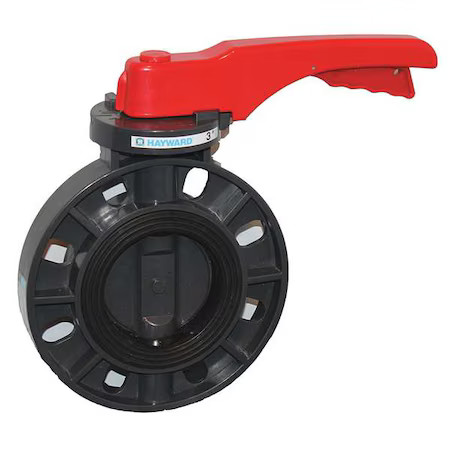 Hayward Flow Control Bycs1060e1lga Butterfly Valve, 6", Pvc/Epdm, Lever Handle