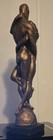 Bronze Romantic Couple Embracing Sculpture on Black Base, Signed by Cox — photo 4