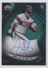 2022 Topps Chrome Black Green Refractor 32/99 Gavin Sheets #CBA-GS Auto 8k4