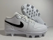 Nike Jordan 1 Retro Mcs Low White-Black Baseball Cleats Size 7.5 [CJ8524-101]