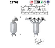 KATALYSATOR FÜR OPEL VECTRA C (Z02), OPEL VECTRA C CC (Z02) - AS 21767