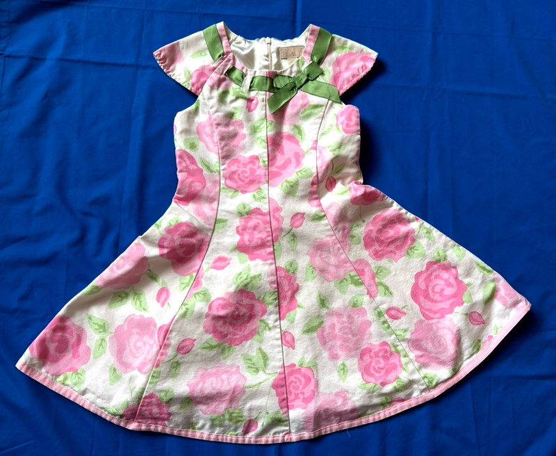 Girls 6X/7 Party Dress The Children's Place Beautiful Floral Rose Princess Flare