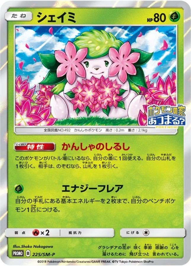 Pokemon Card Shaymin P 225/SM-P promo Promo Japanese