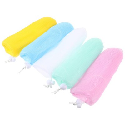 5Pcs Reusable Soap Bubble Maker Net for Quick Drying and Exfoliating Skin