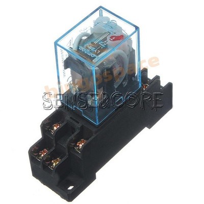 10A AC 220V Coil Power Relay DPDT LY2NJ HH62P HHC68A-2Z With Socket Base New