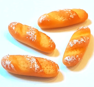 100 Dollhouse Miniature Bread Loaves * Doll Mini Loaf Bakery Food Set Wholesale