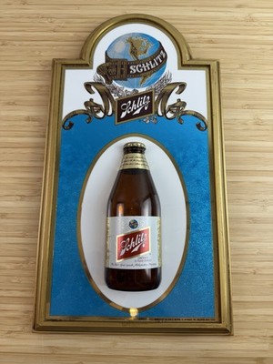 Vintage Schlitz Beer Bottle Sign 1977 Bar Decor Milwaukee