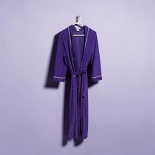 VTG Sears Purple Velour Robe/Housecoat Long Women  s Sz S Cozy Retro