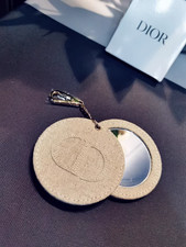 Dior Beauty Round Portable Makeup Mirror with Chain