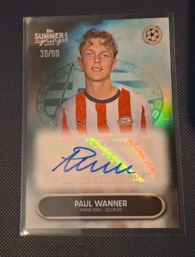 2025-26 TOPPS Summer Signings UEFA Club Competitions Paul Wanner Autogramm /99