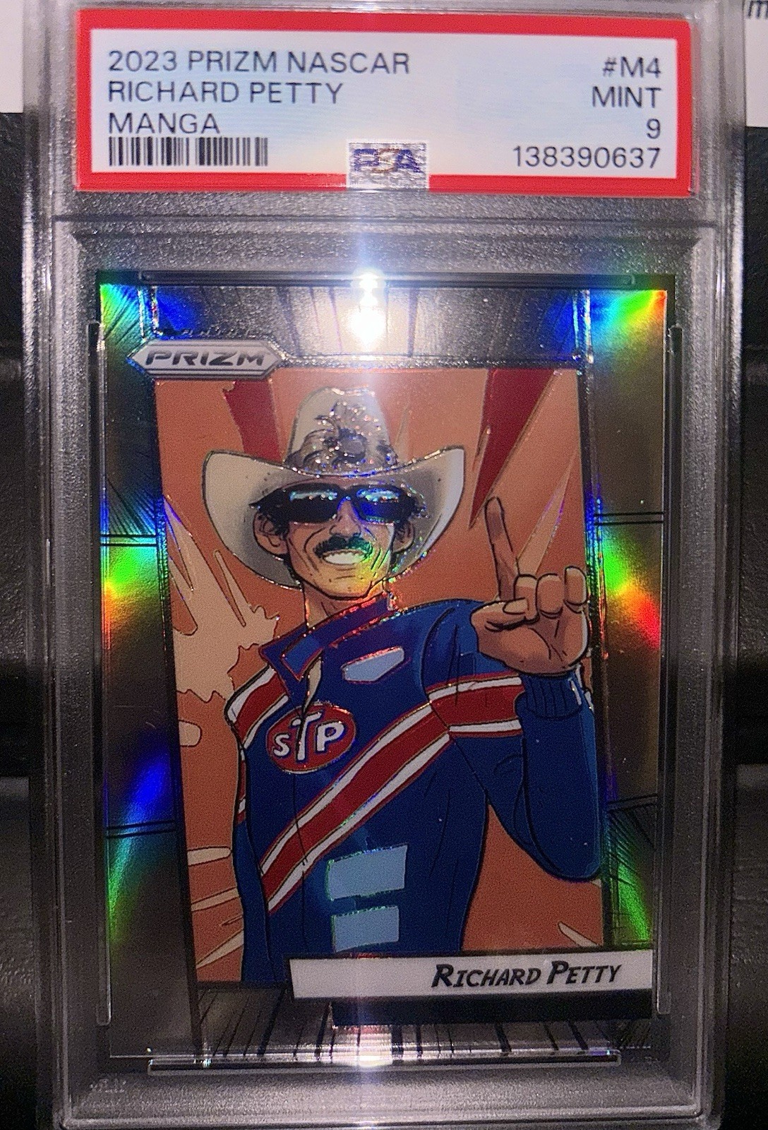 🔥2023 Panini Prizm - Manga Richard Petty #M4 CASE HIT! NASCAR HOF PSA9 🏁 view 1