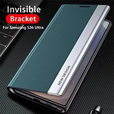 Luxury Leather Flip Wallet Stand Case For Samsung Galaxy S20-S26 Ultra