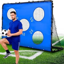 2 in 1 Soccer Goal Portable for Teen Backyard Soccer Training Net Detachable ...