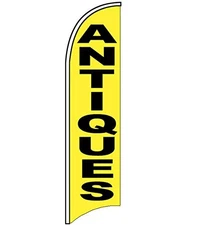 SAOUOT4 Less Co ANTIQUES Windless Swooper Flag Feather Banner Sign (Flag Only...