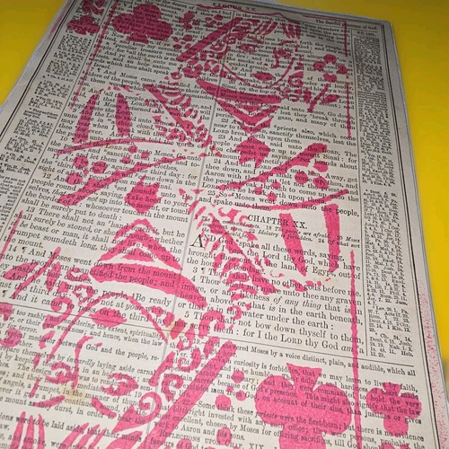 Queen Of Clubs Lucky Graff Graffiti Reclaim Blink Friction Signed OOAK Art A4 - Picture 4 of 8