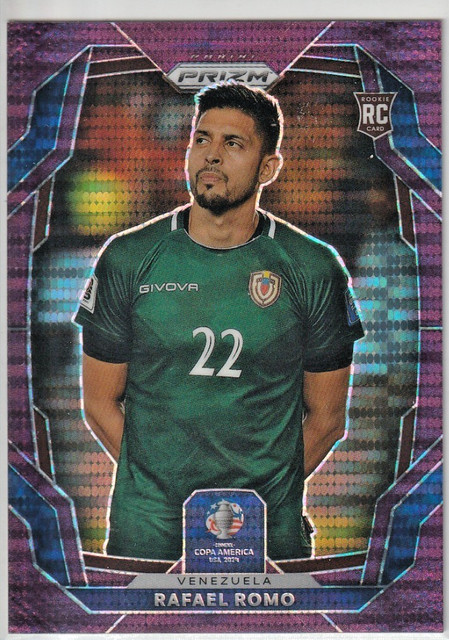 2024 Prizm CONMEBOL Copa America 2024 Rafael Romo Purple Pulsar /49 RC #116