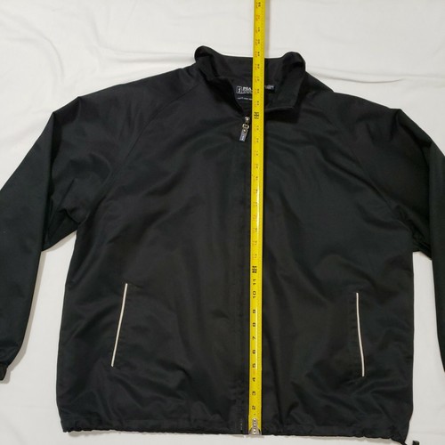 PGA Tour Mens XL Black Windbreaker Full Zip Mesh Lined Polyester Golf Jacket - Picture 7 of 12