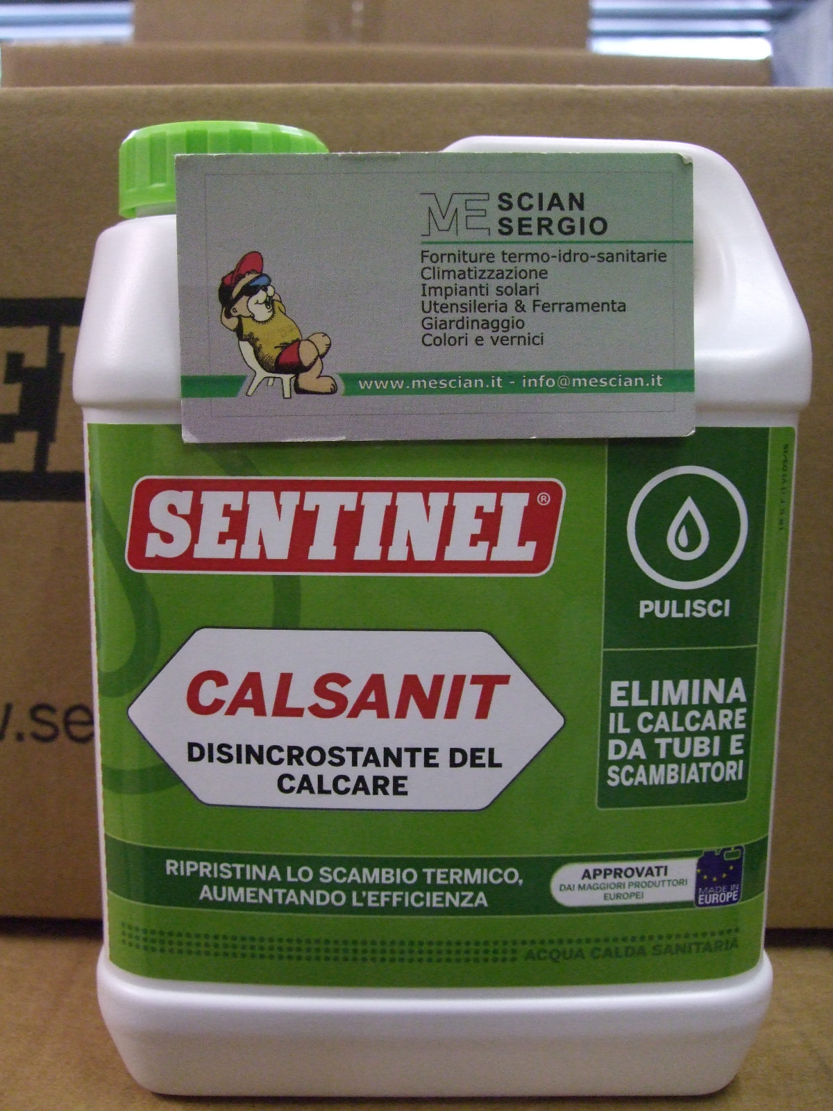 Sentinel Calsanit 1 litro disincrostante calcare caldaia scambiatore serpentina