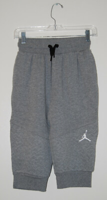 NWT Air Jordan Big Boys Heather Gray Flight 3/4 Length Cropped Track Pants sz M