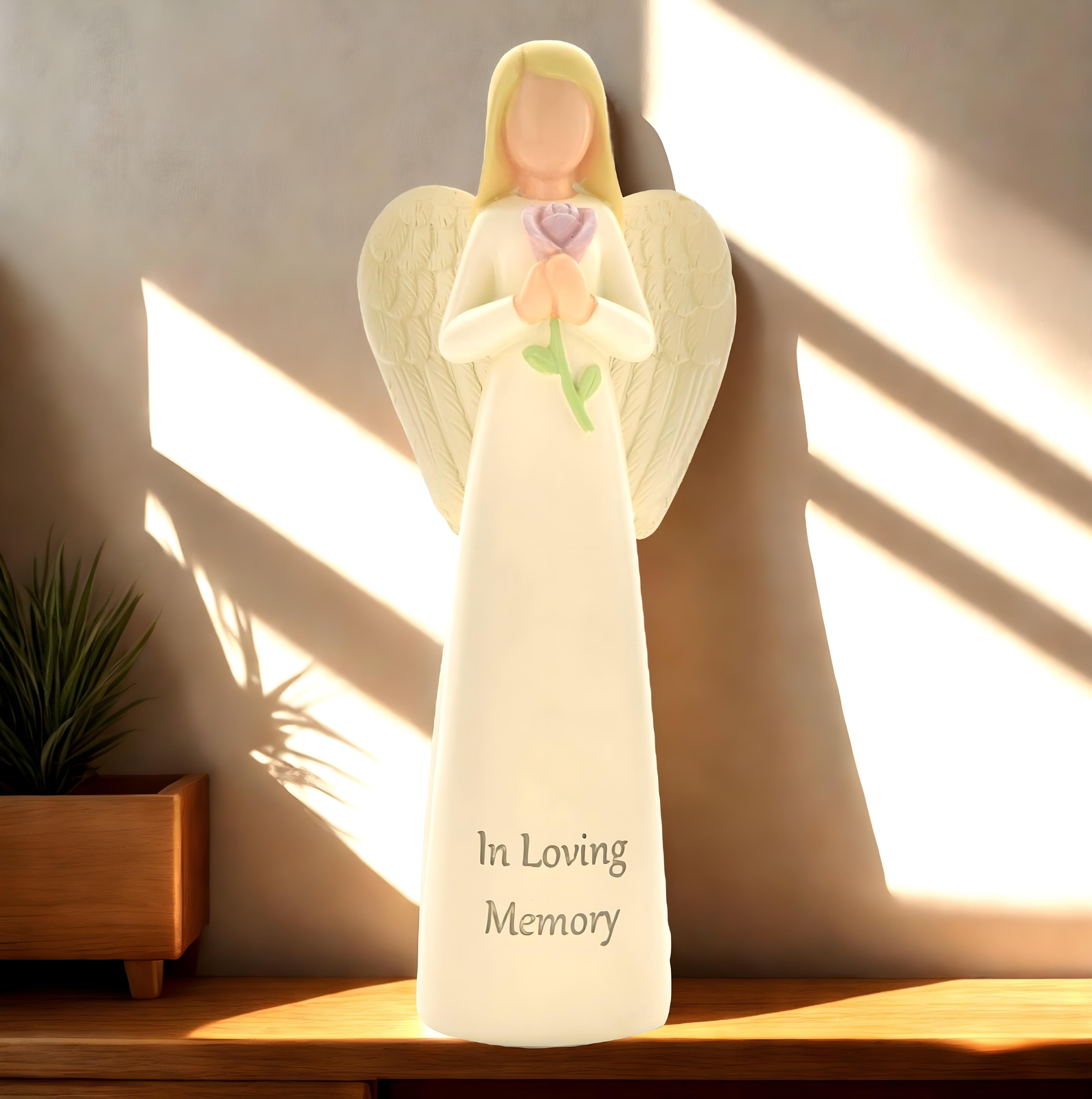 'In Loving Memory' Angel Figurine, Memorial Ornament, Remembrance Tribute Gift