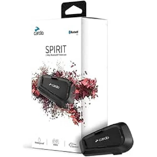 Cardo Motorcycle Bluetooth Intercom Spirit Single Waterproof 2-Way Motorbike