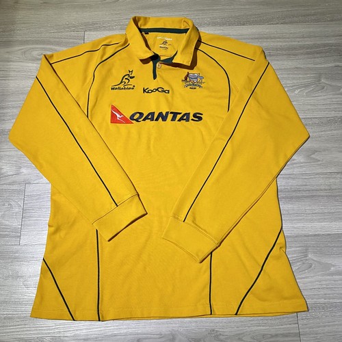 Vintage Canterbury Wallabies Australia Rugby Jersey Long Sleeve Quantas