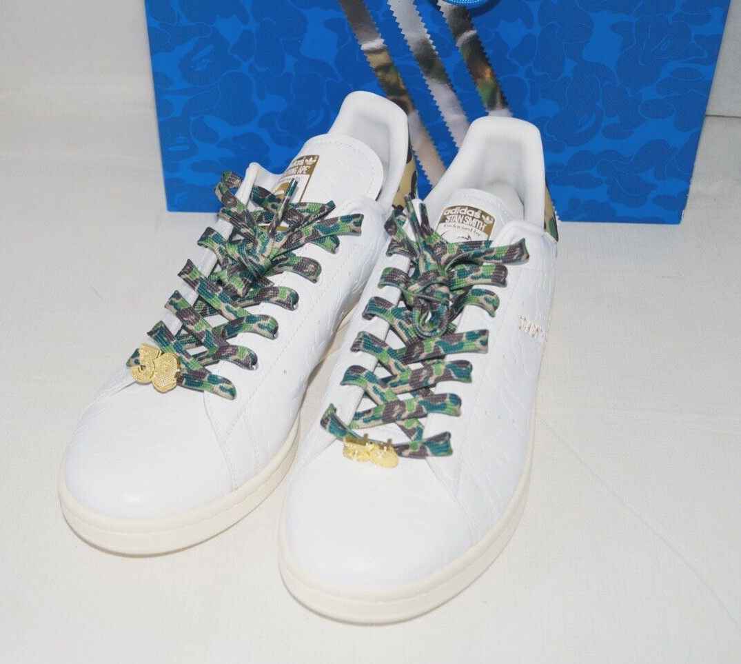NIB Authentic ADIDAS STAN SMITH BAPE 30TH EDITION Leather Men's Shoes 11 M thumbnail 5
