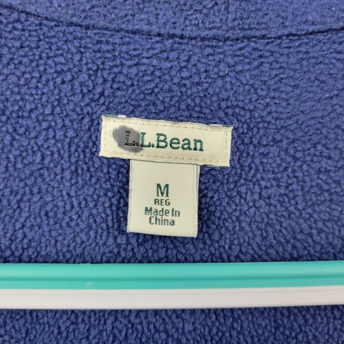 LL Bean Shacket Womens Medium Blue Plaid Flannel Shirt Fleece Lined Cabin Chore - Picture 3 of 12