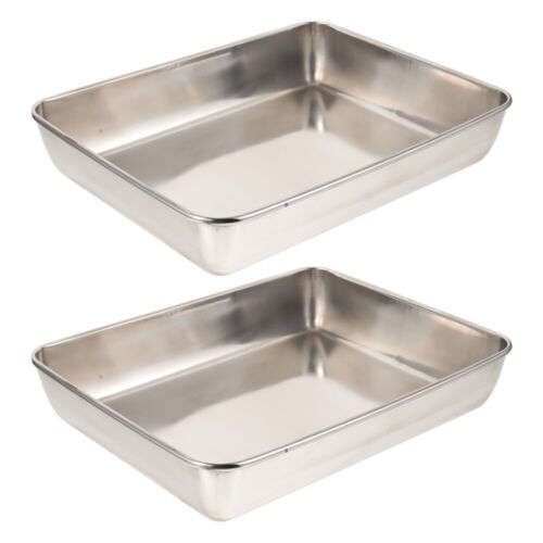 2pcs Fruit Trays Non Stick Roasting Pan Roasting Dish Food Serving Tray