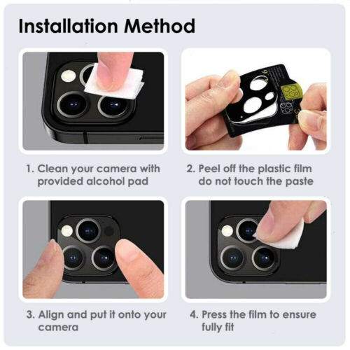 2 Pack of Apple iPhone 11 Pro Camera Lens Tempered Glass Screen Protector - Picture 4 of 11