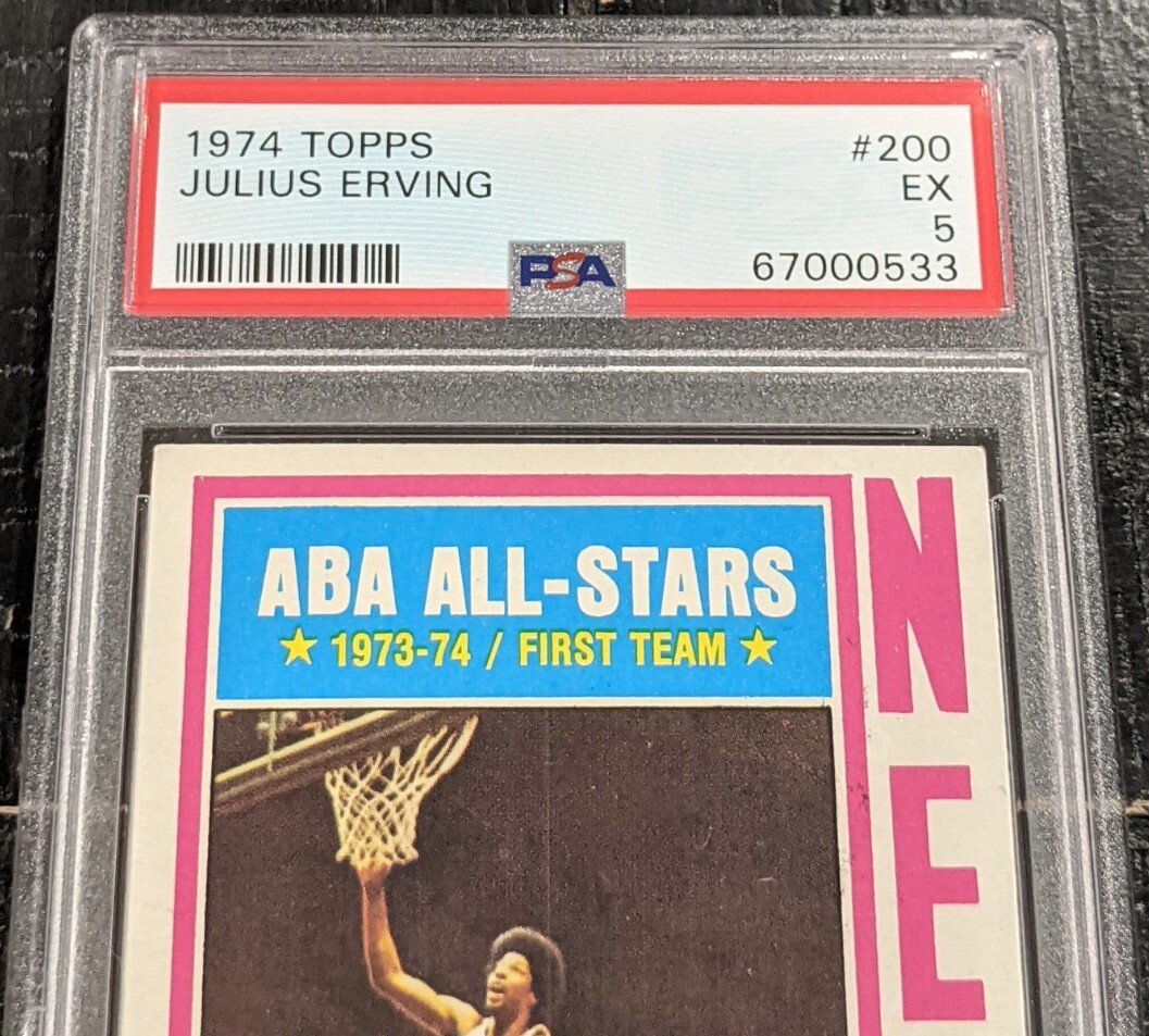 1974-75 Topps Julius Erving PSA 5 EX NBA All-Stars First