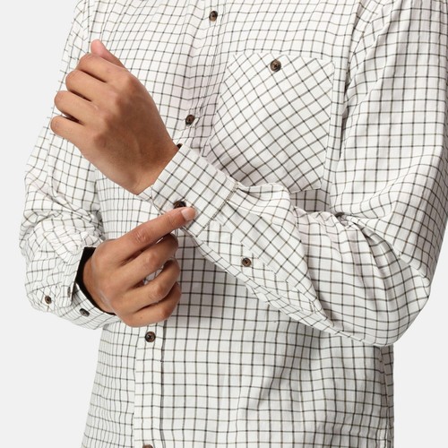 Regatta Tattersall green check brushed cotton-mix country farmer's work shirt - Picture 5 of 8