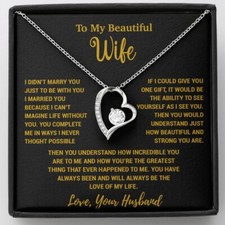 To My Wife Necklace, Vanlentines Gifts For Women, Anniversary Gift For Wife