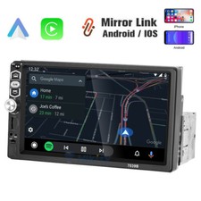 7" Single 1 DIN Touch Screen Car Stereo Radio Apple Carplay Bluetooth MP5 Player