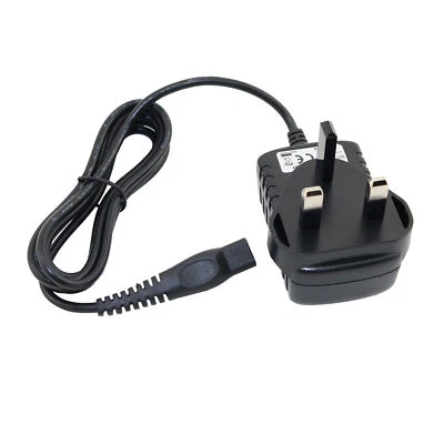 HTPWR UK 3 Pin Plug Shaver Charger Power Lead Cable Mains for Philips SERIES 5000