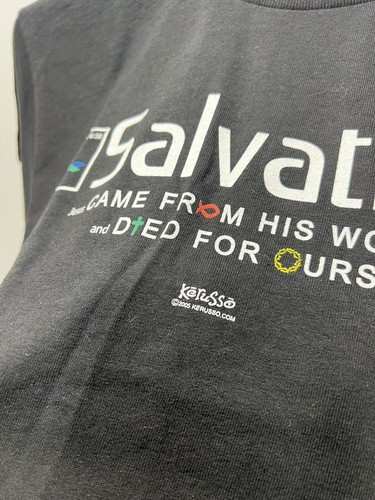 Vintage PlayStation Salvation Kerusso Religious Video Game T shirt Sz Youth S - Picture 7 of 24