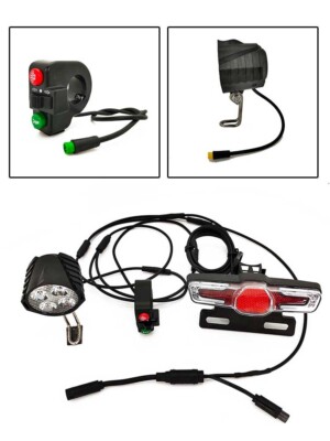 Front&Rear Light & Horn/Turning/Braking Lights Kit for BaFang E-bike Mid-drive