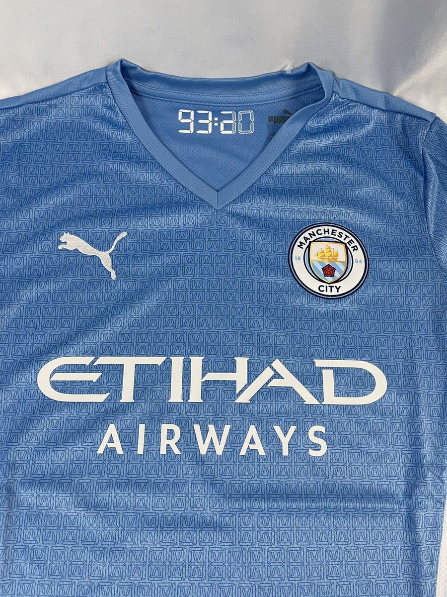 Manchester City Authentic Puma Soccer Jersey Etihad Airways