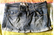 Microjupe en jean BSK Denim, T: 
