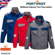 Portwest Bizflame Industry Flame Resistant Welding Protection Jacket Safety Work