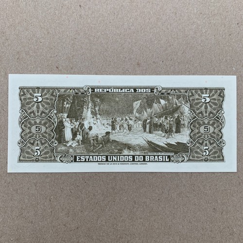 A Conquista do Amazon Brasilien 5 Cruzeiros Banknote Währung Papiergeld Brasilianisch - Bild 2 von 5