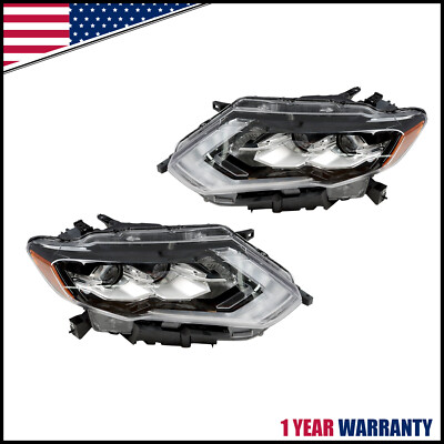 Full LED Headlight For 2017-2020 Nissan Rogue SL Hybrid Sport Right+Left Side